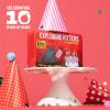 imageExploding Kittens 10th Anniversary Collectible Tin New Edition  Updated with 8 Legacy Cards  Hilarious FastPaced Card Game for Adults and Kids Travel Friendly Ideal for Family Game Night
