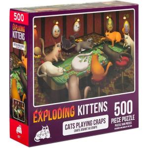 imageCats Playing Craps Jigsaw Puzzle by Exploding Kittens  500 Pieces Ideal for Adults Teens and Kids  A Funny and Artistic CatThemed PuzzleCats Playing Craps  500 Piece