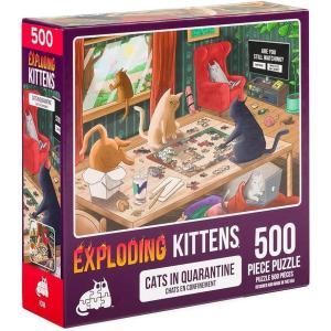 imageCats Playing Craps Jigsaw Puzzle by Exploding Kittens  500 Pieces Ideal for Adults Teens and Kids  A Funny and Artistic CatThemed PuzzleCats in Quarantine  500 Piece