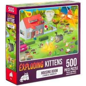 imageCats Playing Craps Jigsaw Puzzle by Exploding Kittens  500 Pieces Ideal for Adults Teens and Kids  A Funny and Artistic CatThemed PuzzleHousing Boom  500 Piece