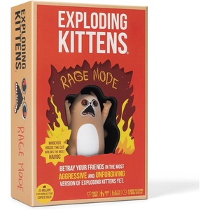 image:imageExploding Kittens Rage Mode Card Game with Collectible Rage Cat Figurine Competitive Party Game for Adults Teens and Kids 25 Players Ages 7